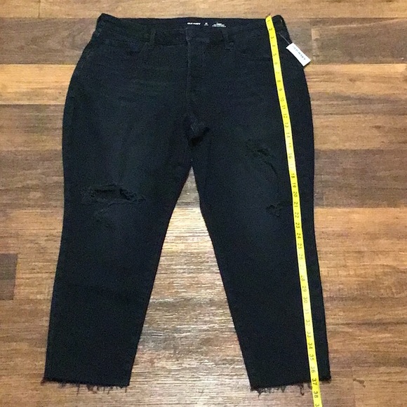 Curvy High Wasted Button-Fly O.G. Straight Cut-Off Jeans For Woman Size 16 NWT - Picture 8 of 13